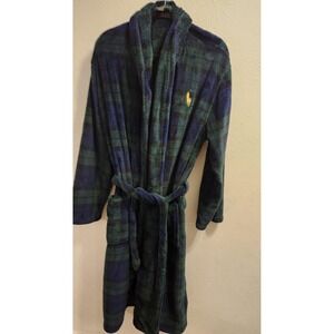 Polo by Ralph Lauren Plaid Robe - Green and Blue